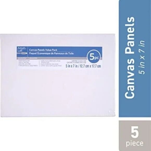 Canvas Panel 5 Pack 5" x 7" Artist Loft 12.7cm x 17.78cm 100% cotton NWT Sealed - Picture 1 of 11